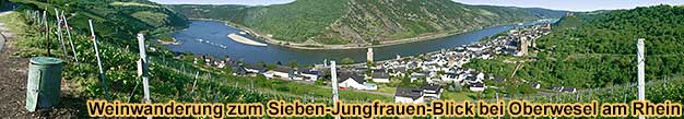 Weinwanderung zum Sieben-Jungfrauen-Blick bei Oberwesel am Rhein