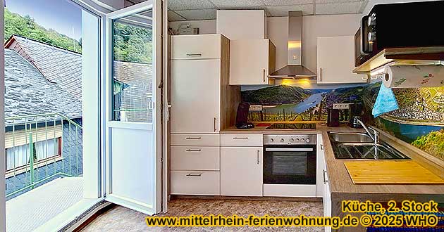 Mittelrhein-Ferienwohnung Oberwesel, Küche, 2. Stock